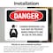 Signmission Carbon Monoxide CO Gas May Danger Sign, Vinyl Decal, 10in W x 7in L, 2PK OS-2PACK-DS-D-710-L-2415 - alternate 2